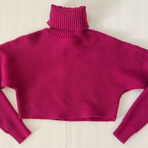 NWT House of Harlow 1960 Cropped Ribbed Turtleneck Size S